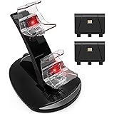 Controller Charging Station for Xbox One, Docking Charger Stand with 2 x 1200 mAH Rechargeable Battery for Xbox One/Xbox One 