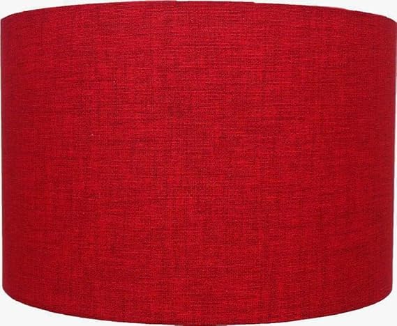 10 Red Linen Style Lampshade Table Lamp Ceiling Light Amazon Co