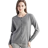 Chanyarn Women's 100% Pure Cashmere Cardigan Crew Neck Long Sleeve 2025 Fall Winter Warm Soft Knit Cardigan Sweater