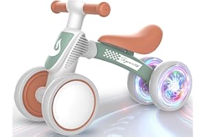 WETIFY Colorful Lighting Baby Balance Bike Toys for 1 Year Old Boy Girl Gifts, 10-36 Month Toddler Balance Bike, No Pedal 4 Silence Wheels & Soft Seat First Bike, One Year Old Boy Girl Birthday Gifts.