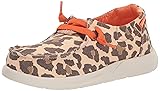 Reef Girls Kids Cushion Coast Sneaker, Leopard, 13