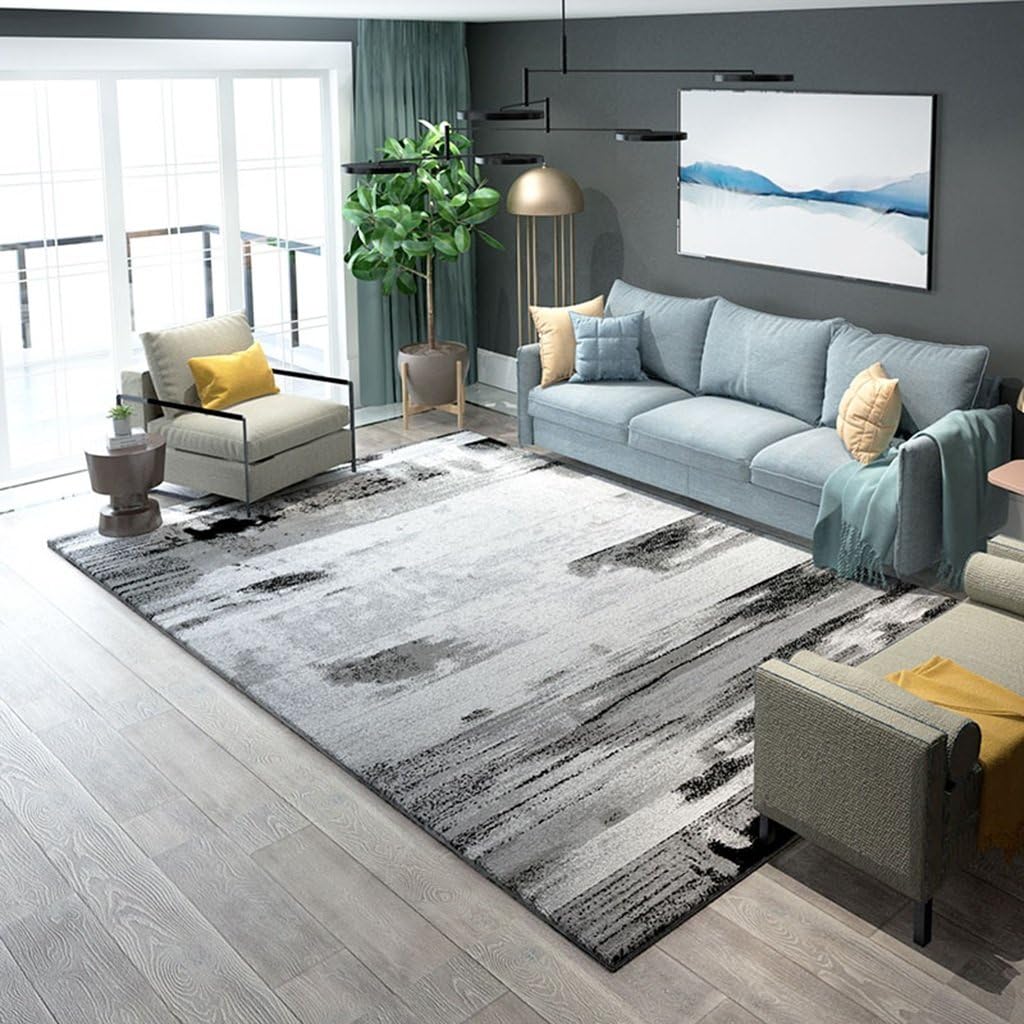 SESO UK Nordic style geometric carpet modern abstract art Non-slip large rug for living room bedroom (Size : 200X300cm)