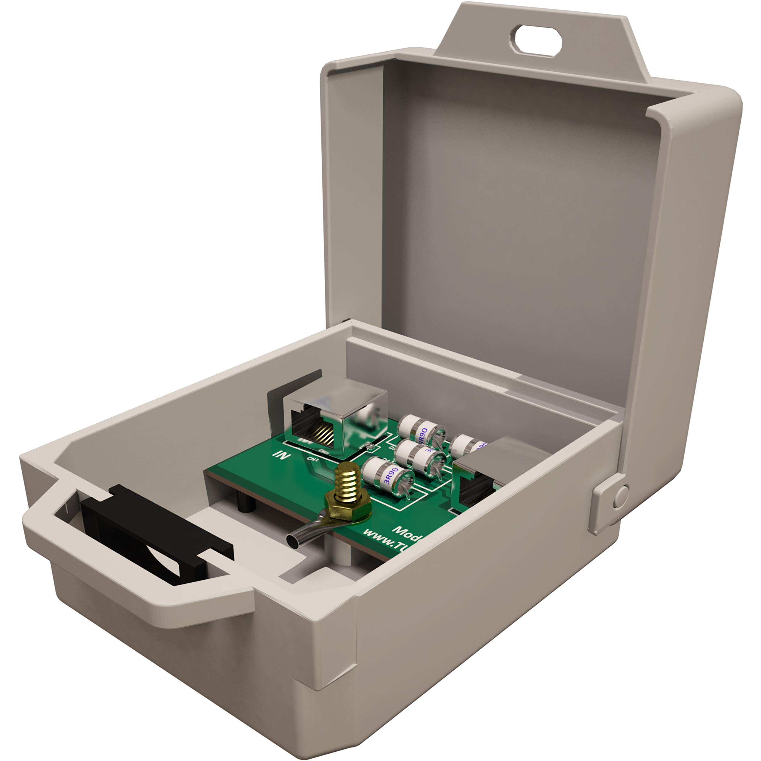 Tupavco TP303 Ethernet Surge Protector for PoE+ Gigabit 1000Mbs - LAN Network Thunder Lightning Surge Protection Suppressor/Arrester Outdoor