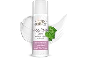 IMAGINE DERMATOLOGY Bio-Identical Progesterone Cream, 3000mg per Bottle, 50% More Large Value Size, Micronized USP from Wild Yam, 20mg per Pump, 150 Pumps per Bottle, USA Mix & Fill, Prog-Relief Cream, Paraben-Free