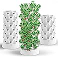 Nutraponics Hydroponics Tower - Hydroponics Growing System for Indoor Herbs, Fruits and Vegetables - Aeroponic Tower with Hydrating Pump, Timer, Adapter, Seeding Bed & Net Pots (Aqua 64)