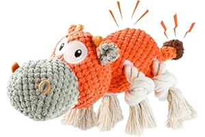 Tooptate Dog Toys for Aggressive Chewers - Squeaky Dog Toys to Keep Them Busy Tough Plush Dog Toys for Large, Medium, Small D