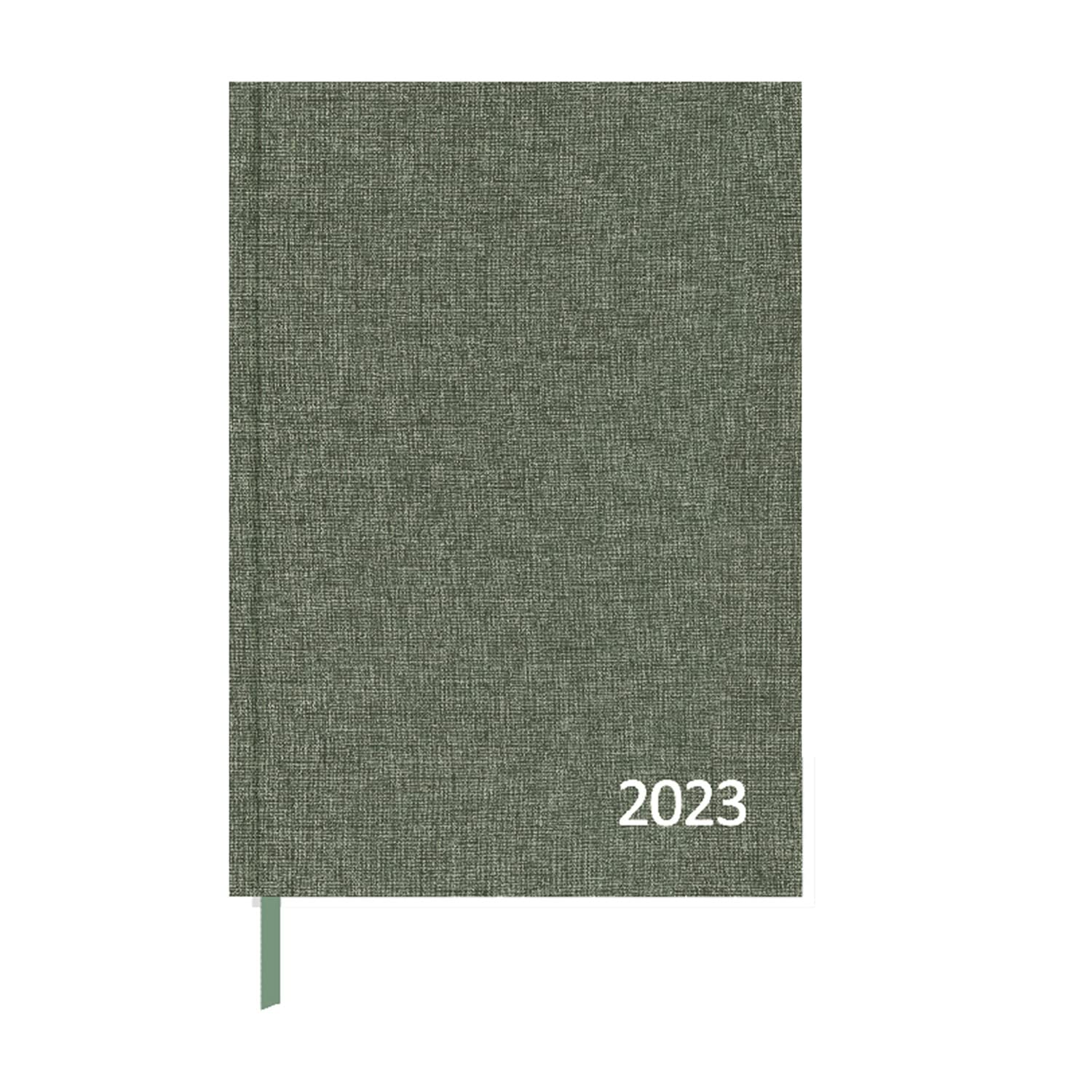 Idena 13878-2023 Diary Olive Green DIN A5 192 Pages 1 Week on 1 Page Agenda