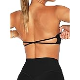 Mstaad Women's Padded Bandeau Strapless Sports Bra Tube Top Wireless Non-Slip Seamless Stretchy Workout Bralette