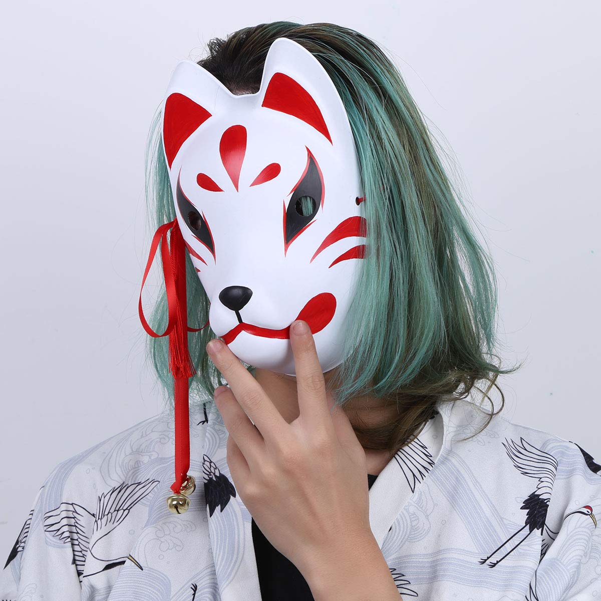 iiniim Japanese Fox Cosplay Mask for Party Masquerade Ball Costume