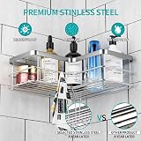 Yazoni Corner Shower Caddy No Drilling Adhesive Shelf 2 Pack Rustproof Stainless view 3