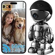 Amazon.com: Indoor Camera Robot, 2k 5g/2.4ghz WiFi Pet Robot Cam ...