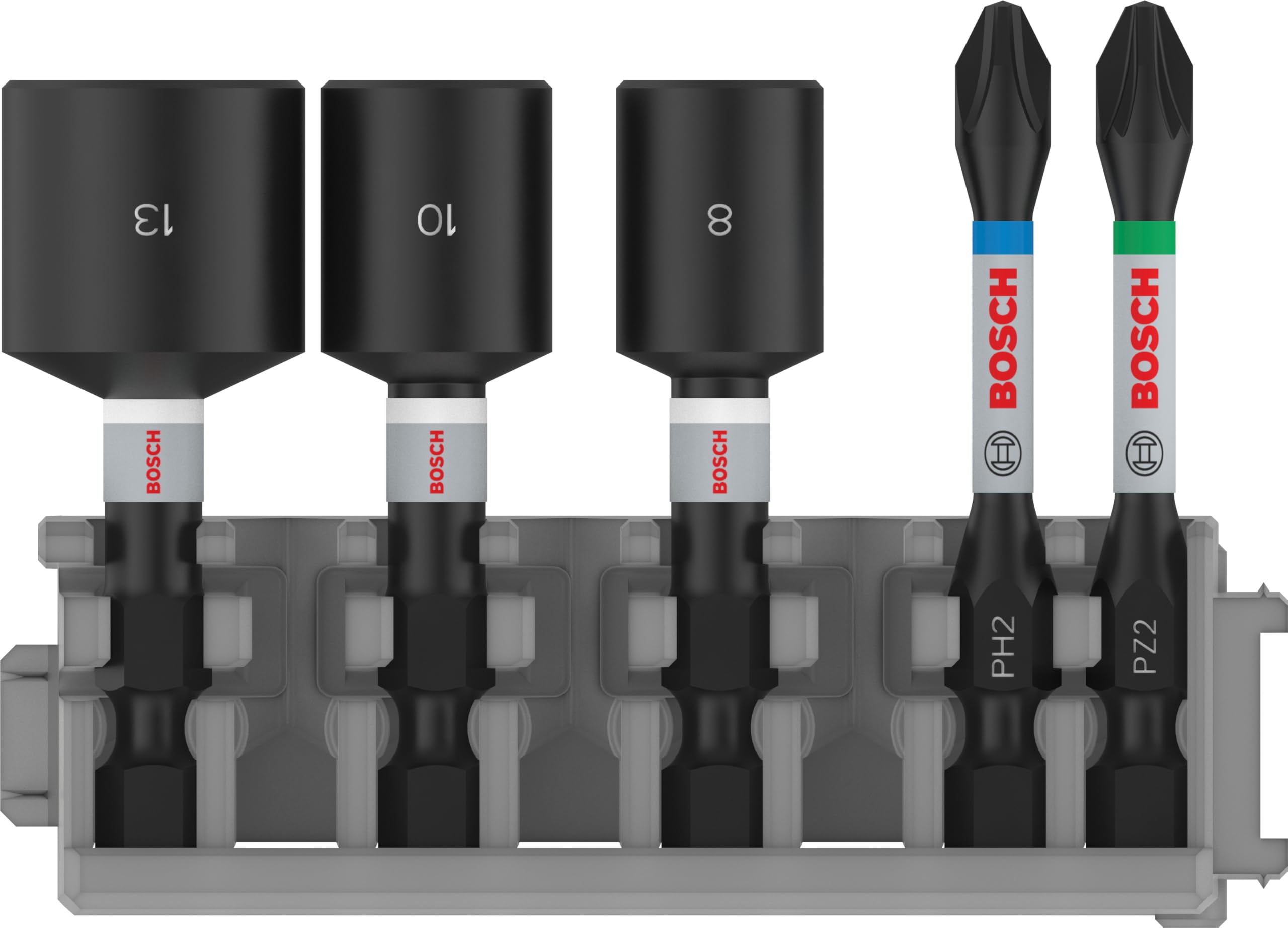 Bosch 5X PRO Impact Set with Nutsetters and Pick and Click Index (170 x 120 mm, Professional Accessory Screwdriver, Screwdriver)