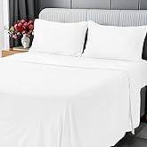 Utopia Bedding Queen Sheet Set - Jersey Knit Sheets 4 Piece – Cotton – Soft T-Shirt Stretchy Sheets (White)
