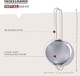 Fackelmann Initial Sieve Stainless Steel 10cm Fine Mesh with Rim Long Handle view 2