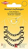 KleiberSew-On Metal Coat Hangers, Set of 3, Brushed Metal