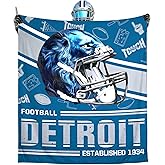 Football Style Football Throw Blanket Gift for Team Fans Soft Fleece Flannel Blanket 50"x60"
