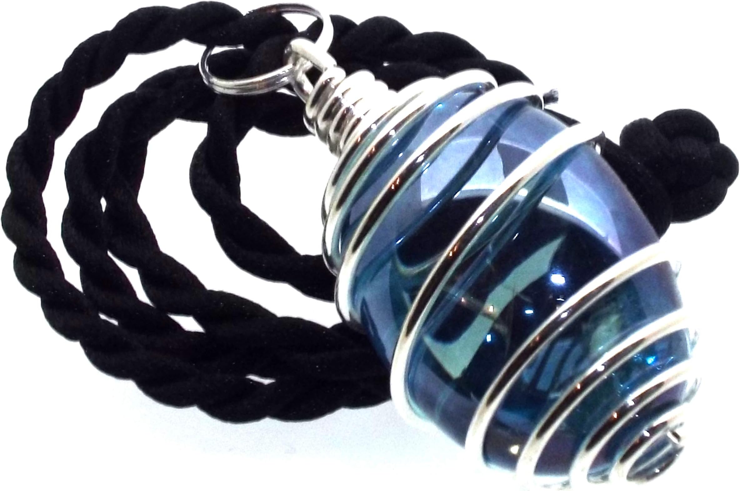 Angelleesa Designs Ltd Aqua Aura Quartz Gemstone Spiral Pendant