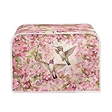Annejudy Cherry Birds Pattern 2 Slice Toaster Cover