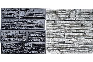 SVITMOLDS Concrete Molds DIY Sold 6 pcs ABS Plastic Moulds for Concrete Plaster Wall Stone Veneer Stone Brick Home Decoration Tiles Wall Decor W33