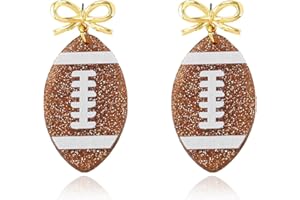 NOVEARRING Baseball Softball Bow Earrings for Women Bow Football Earings Game Day Earrings Outfits Shirts Women Football Baseball Softball Gifts Accessories Party Favors