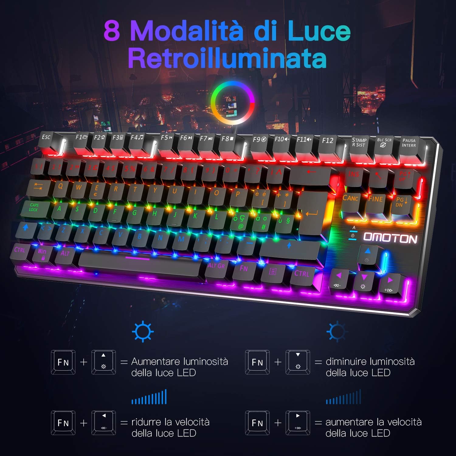 Omoton tastiera meccanica gaming