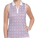 Ben Hogan Women's Colorblocked Sleeveless Polo - Mini Floral Print