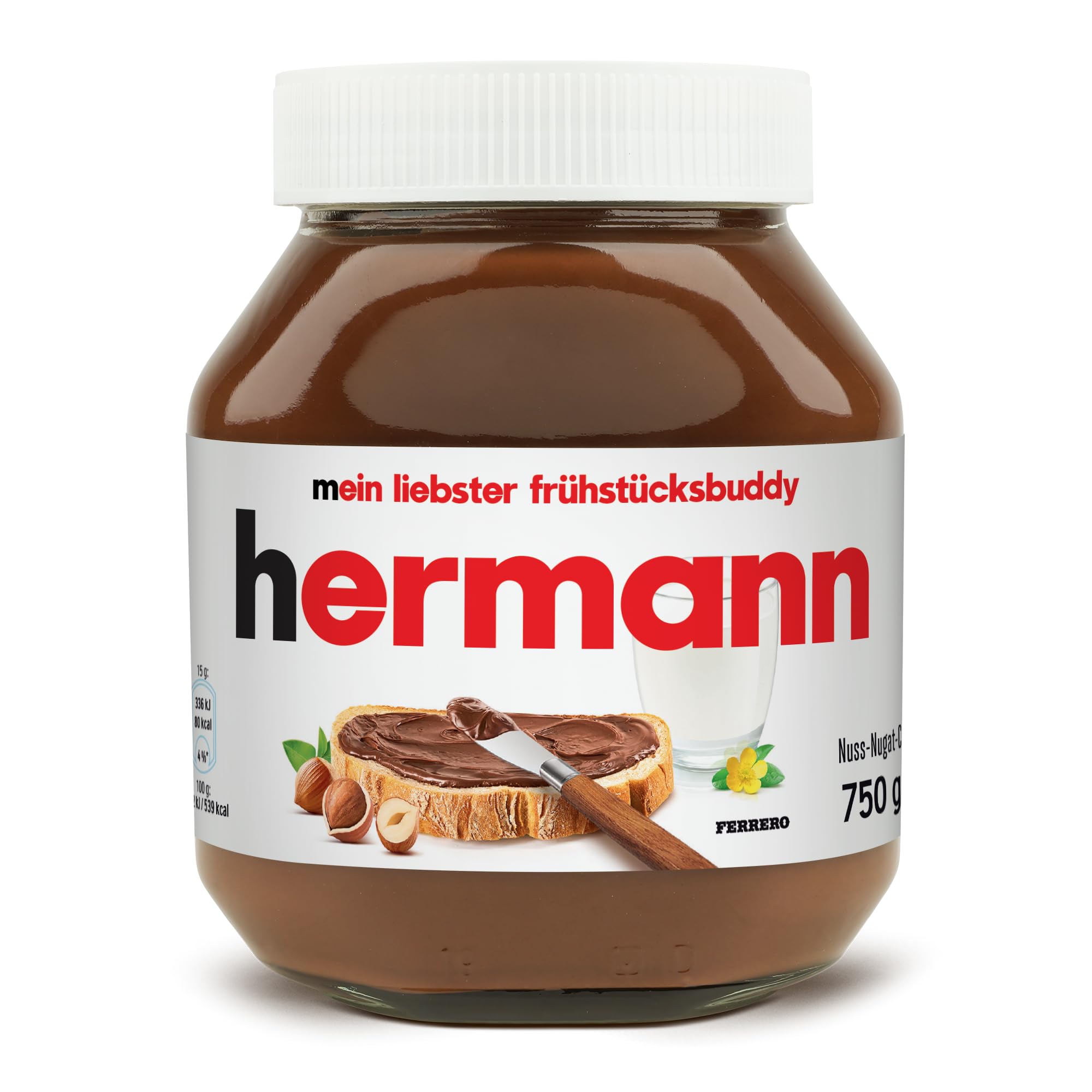 Personalisiertes Nutella-Glas mit Geschenkbox - das Highlight für den Frühstückstisch Geburtstagsgeschenk für Männer & Frauen (750 Gramm, personalisiertes Etikett) 5