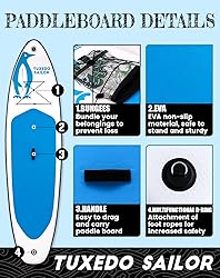 Tuxedo Sailor 10'6"×33"×6" Inflatable Stand Up