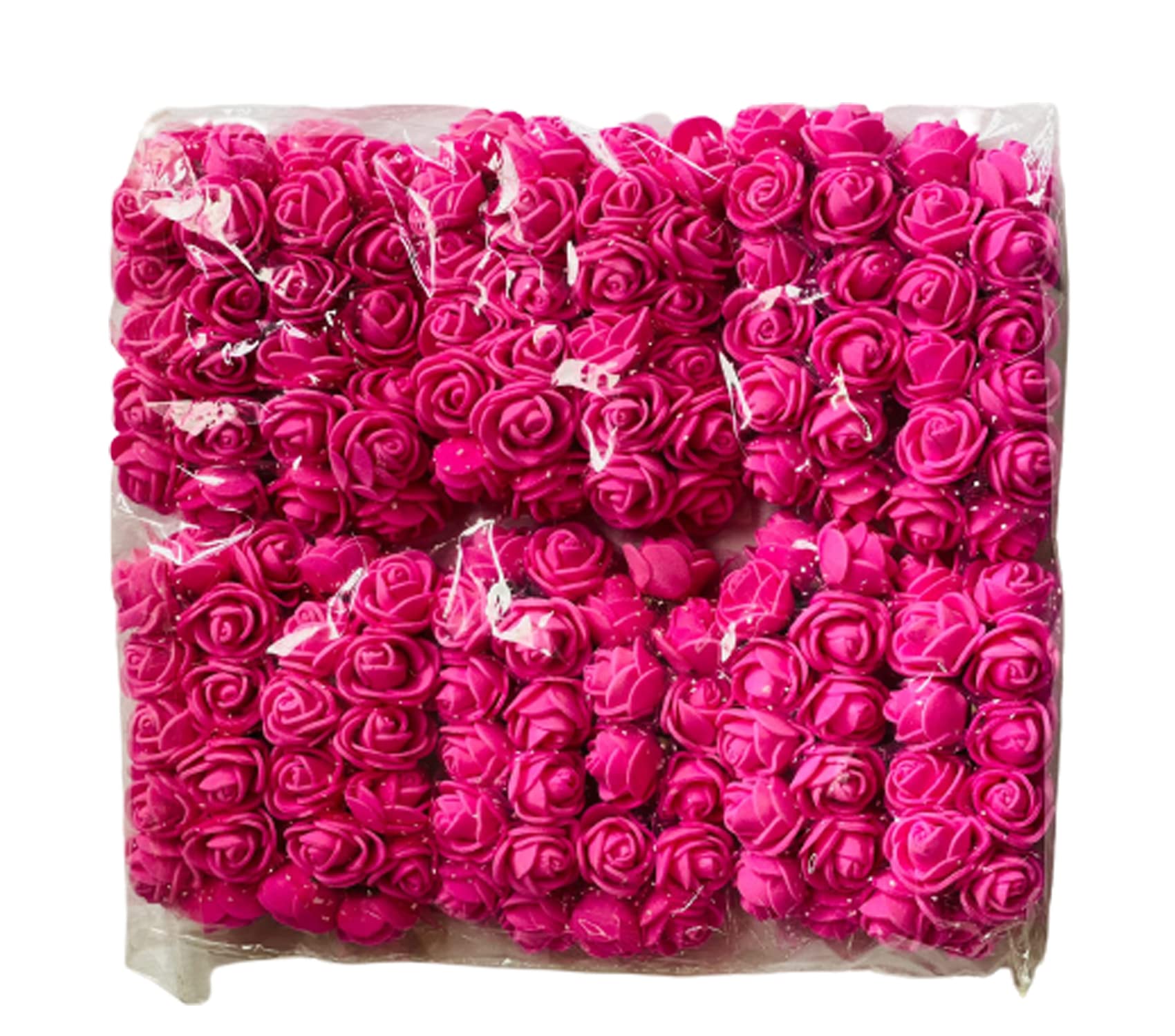 Creative Balloons Artificial Foam Rose Flowers Hot-Pink for Wedding, Birthday, Memorial Day - DIY Crafting Home Office Decoration 144pcs