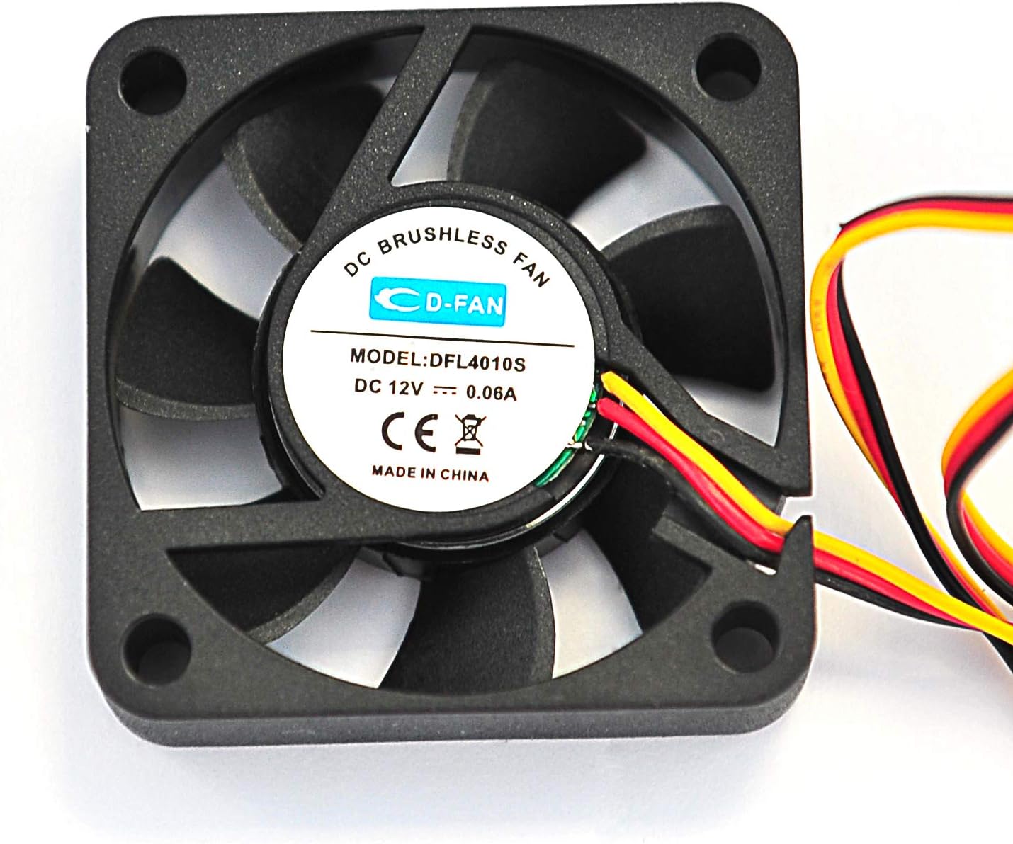 Set of 2 x silent fans, 40 mm x 40 mm x 10 mm, DC 12 V 0.06 A, 2 pin power connection SET - 2x 40/40/10 - Image 5