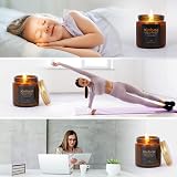Kinforse Natural Soy Wax Citronella Candles 6 Pack 3.9 oz Jar Outdoor view 3