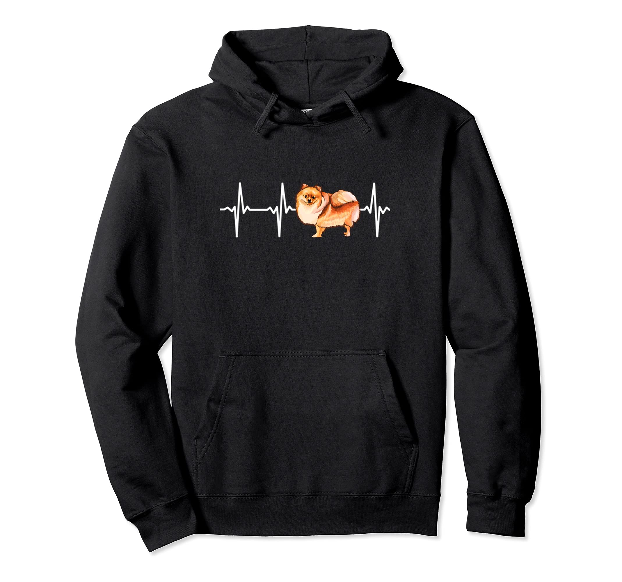 Pomeranian Heartbeat Love My Dog Pullover Hoodie