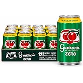 Guaran&aacute; Antarctica Zero, The Brazilian Original Guaran&aacute; Soda, Zero Sugar, 11.83 fl oz (Pack of 12) - Packaging May Vary