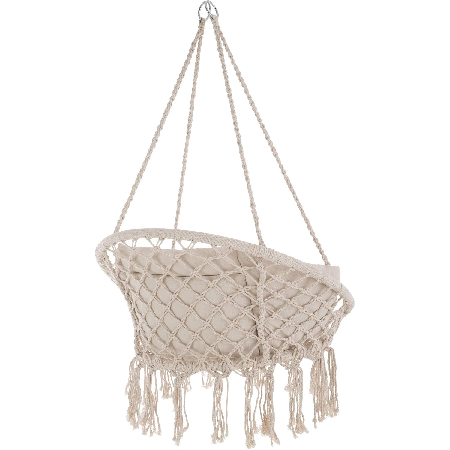 Supergift Com Rattan Moon Shape Swing Patio Garden Hanging Egg Chair Cushion Garden Outdoor Furniture Garden Furniture Sets