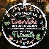 NewEleven Galentines Day Gifts for Coworkers - Appreciation Present, Coworker Ornament, Thank You Gifts for Coworkers - Coworker Ornaments for Colleagues, Leader, Friends - Galentines Day Ornaments