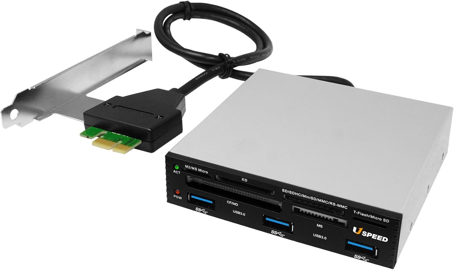 Uspeed PCIE to USB 3.0 Internal Combo/ 3Ports USB 3.0 Hub & USB 3.0 6