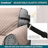 Granbest Waterproof Sofa Cover 3 Seater Non-Slip Pink Elastic Straps view 5