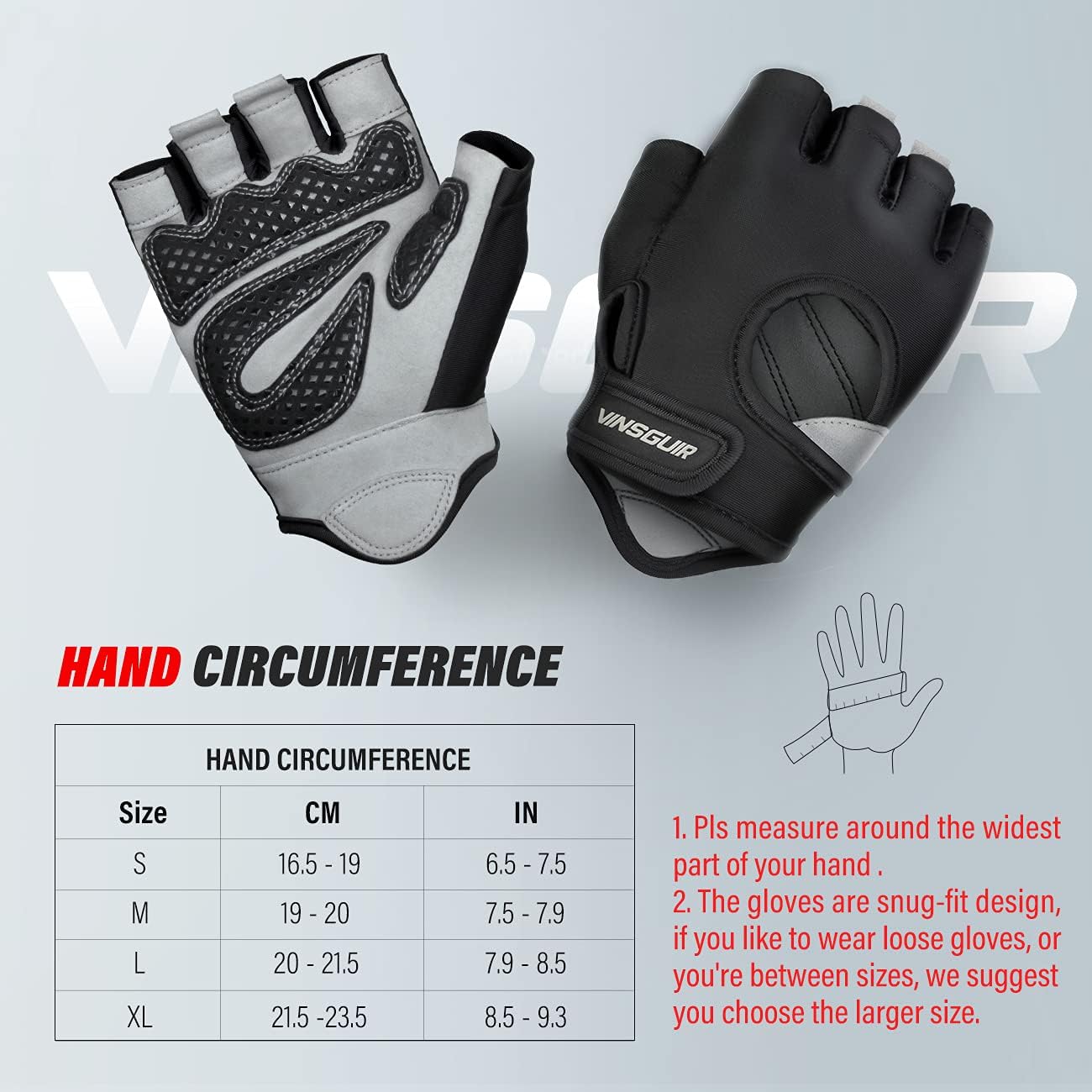 Vinsguir Workout Gloves for Men & Women, Lightweight Breathable Gym Gloves, Exercise Weight Lifting Gloves, Cycling Gloves Curved Open Back for Fitness, Training, Climbing, Kettlebell : Sports & Outdoors