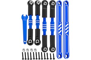 RCarmubWow RC Turnbuckles Camber Links Upgrades Part for 1/10 ECX 2WD Series RC Car,Alloy Adjustable Turnbuckle for Ruckus/Axe/Brutus/Circuit/AMP MT/AMP DB/AMP Crush/Torment,Navy Blue