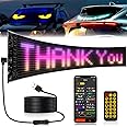 YAYZA! Scrolling Large Screen Devil Eyes Lights for Car Windows, Flexible Soft Display USB 5V Truck Windshield LED Signs App Control Custom Text Gallery Pattern DIY Animation Sign for Store Bar Hotel
