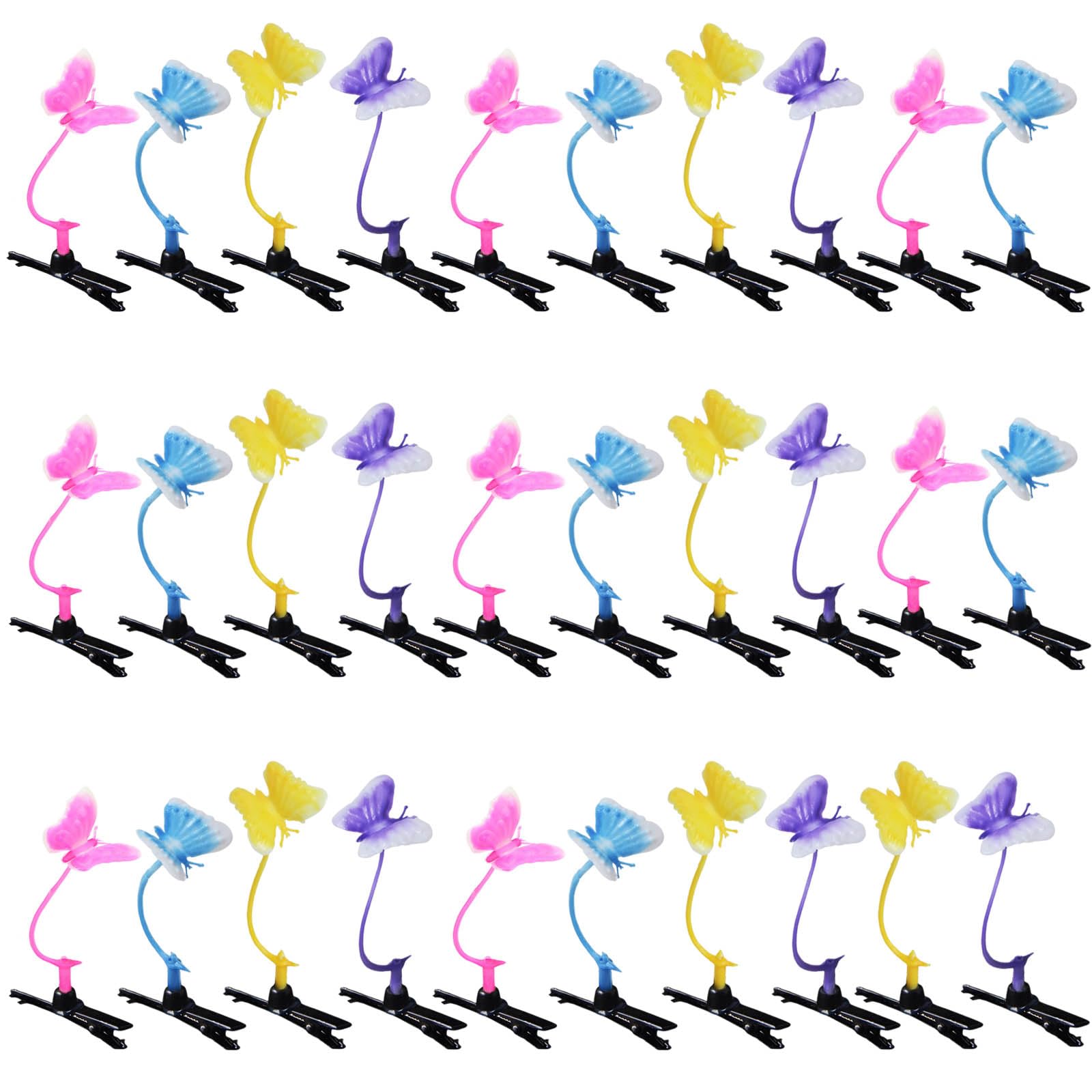 Photo 1 of 30 Pcs Bean Sprout Hair Clips Mixed Style Plant Hairpins Flower Plant Hair Clip Little Grass Barrette Butterfly Headwear Hair Accessories for Women Girl School Home Party Christmas