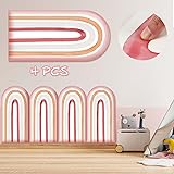 Jetec 4 Pcs Anti Collision Rainbow Headboard Peel