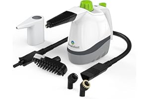 Steamfast SF-210 Handheld Steam Cleaner, 6 Accessories Included, 12-Foot Power Cord, Chemical-Free Steam, Heats Up in 3 Minutes, 6-Ounce Water Tank, Powerful Steam Removes Dirt, Grime, Grease and More