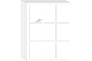 APOSTROPHE GAMES Blank Stickers for Playing Cards - Print Your Playing Cards - 216 Labels Sticker Paper for Laser/Ink Jet Printers (3.35" x 2.36") 24 Sheets - Poker Size Stickers