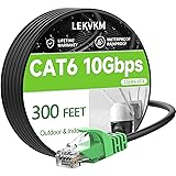 LEKVKM Cat 6 Ethernet Cable 300 ft High Speed 23AWG