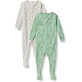 Amazon Essentials Babies, Toddlers and Kids' Snug-Fit Cotton Footed Pajamas