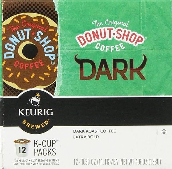 THE ORIGINAL DONUT SHOP DARK KEURIG SINGLE-SERVE K-CUP PODS, DARK ROAST COFFEE, 72 COUNT
