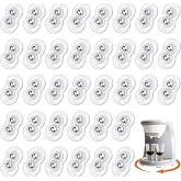 Leumoi 16 Pcs Clear Appliance Wheels, Self Adhesive Mini Casters | Invisible Clear Design Blends with Countertops, Dual Steel Balls, Provide Smooth 360&deg; Movement for Kitchen Appliances
