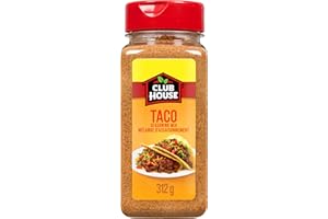 Club House Taco Seasoning Mix, Seasons Over 8 Pounds of Meat, Easy Store & Pour, No Artificial Colours or Flavours, 312 g