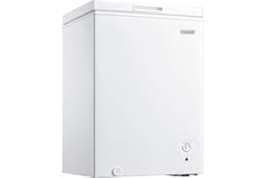 Igloo 3.5 Cu. Ft. Chest Freezer with Removable Basket and Front Defrost Water Drain, Small Deep Freezer Perfect for Homes, Garages, and RVs, White